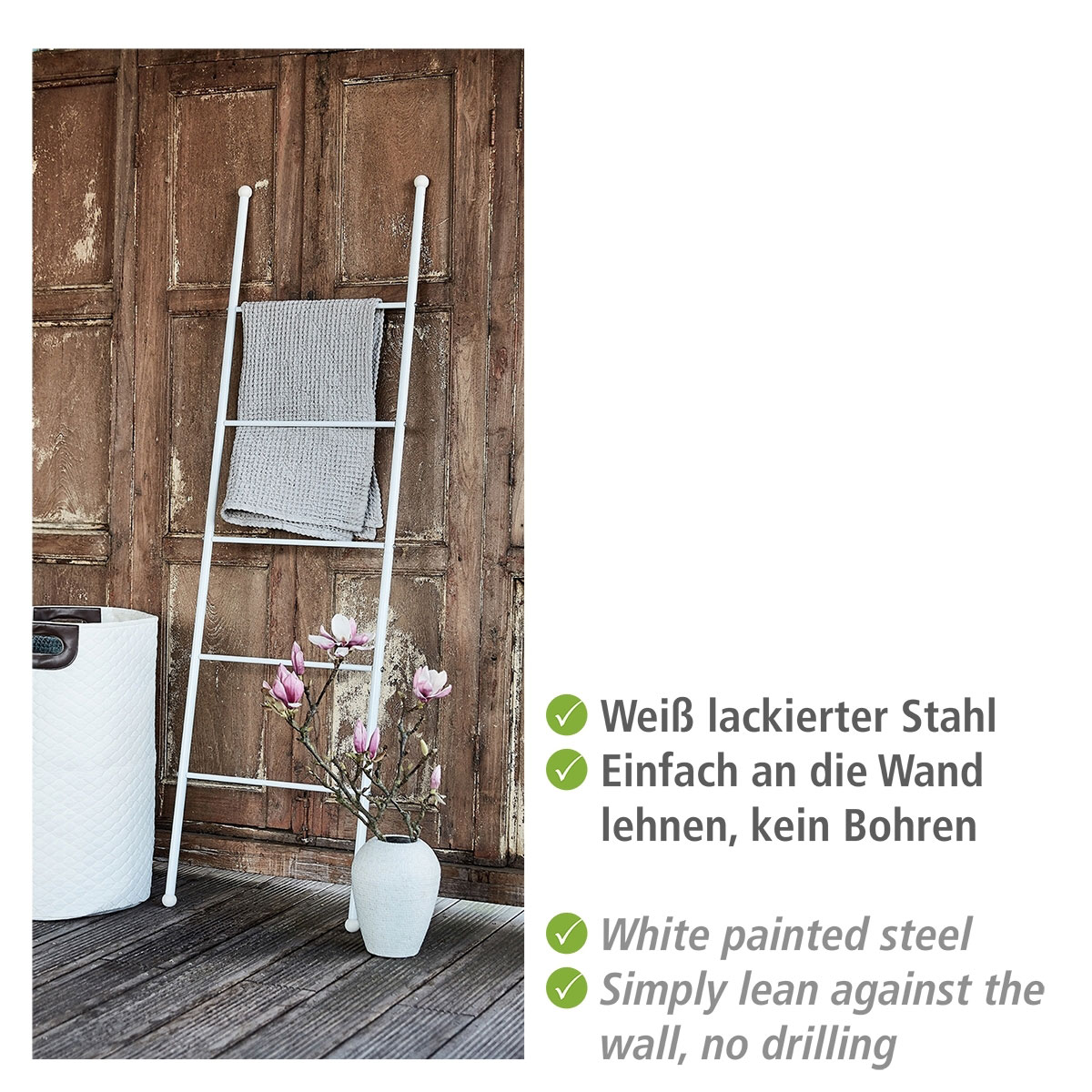 Wenko  Handtuchleiter Viva Handtuchhalter Bild 3