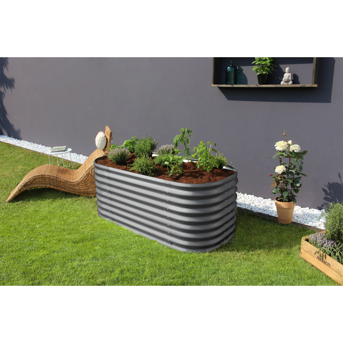 Vitavia Hochbeet Terra 630 82 x 63 x 162 cm grau Bild 2