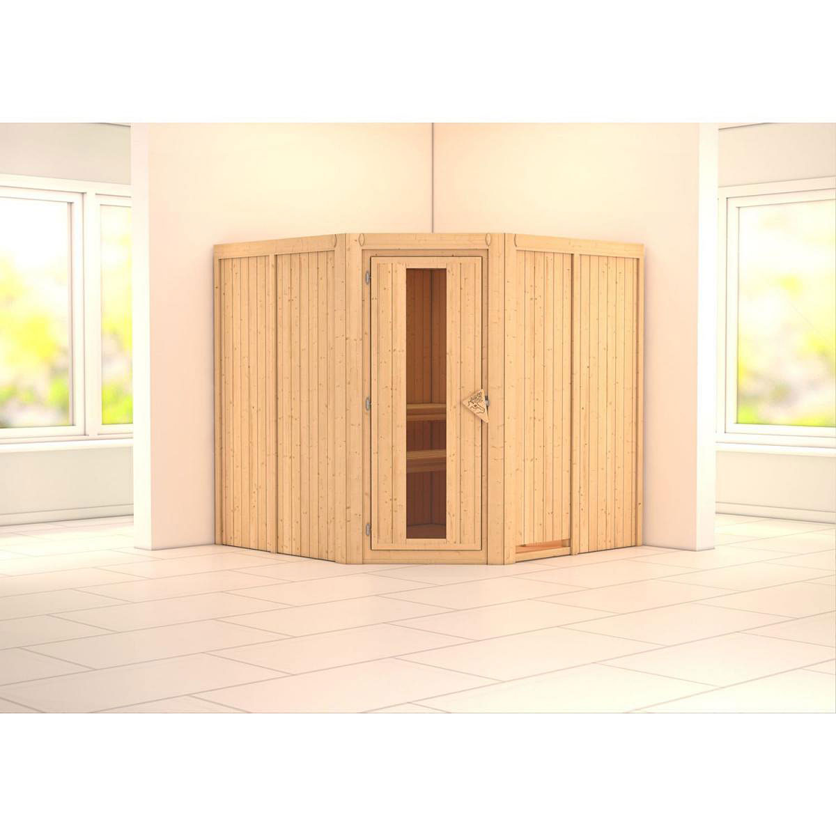 Karibu  Elementsauna „Jarin“, mit Energiespartür