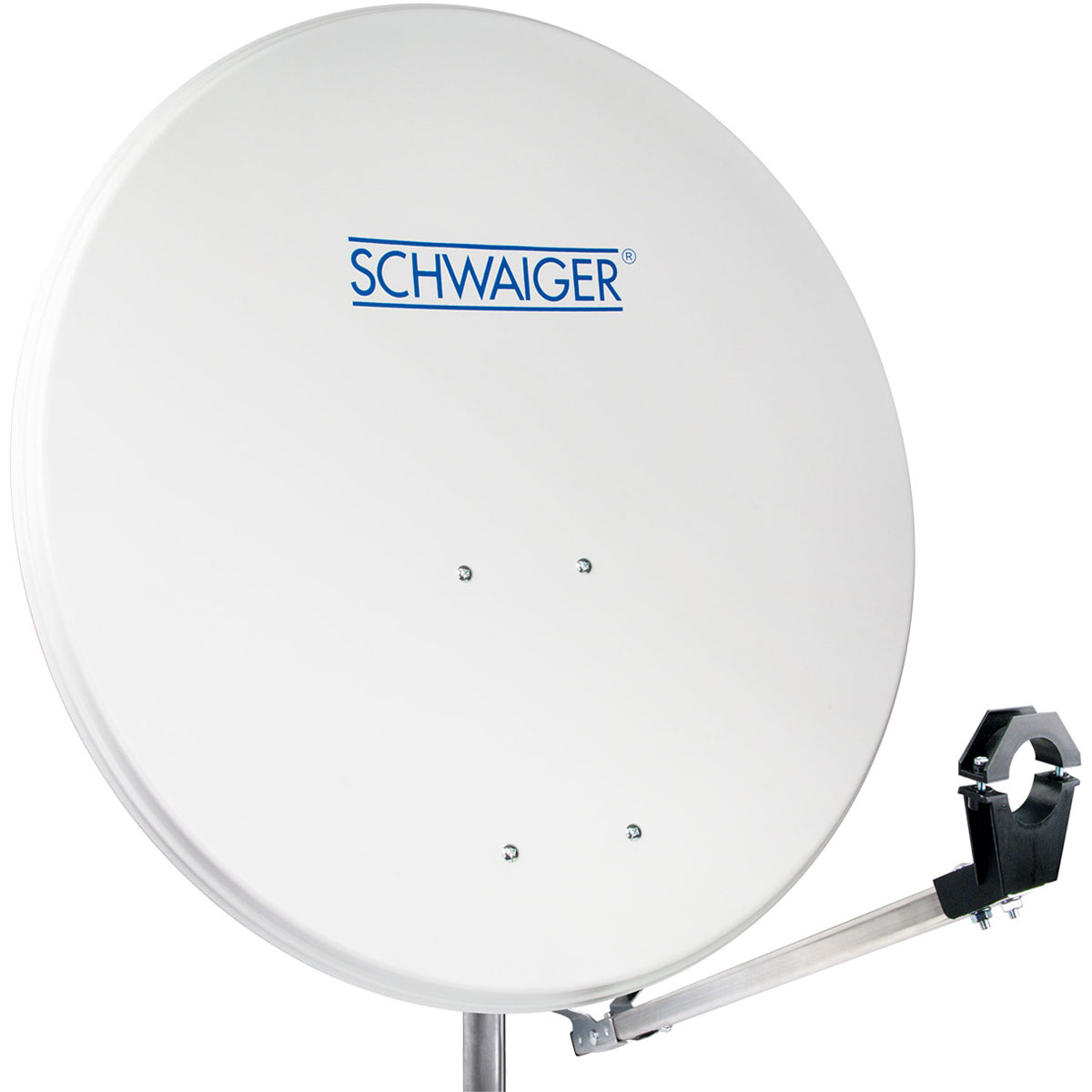 Schwaiger Satellitenschüssel Alu-Line mit Logo 80 cm Aluminium hellgrau