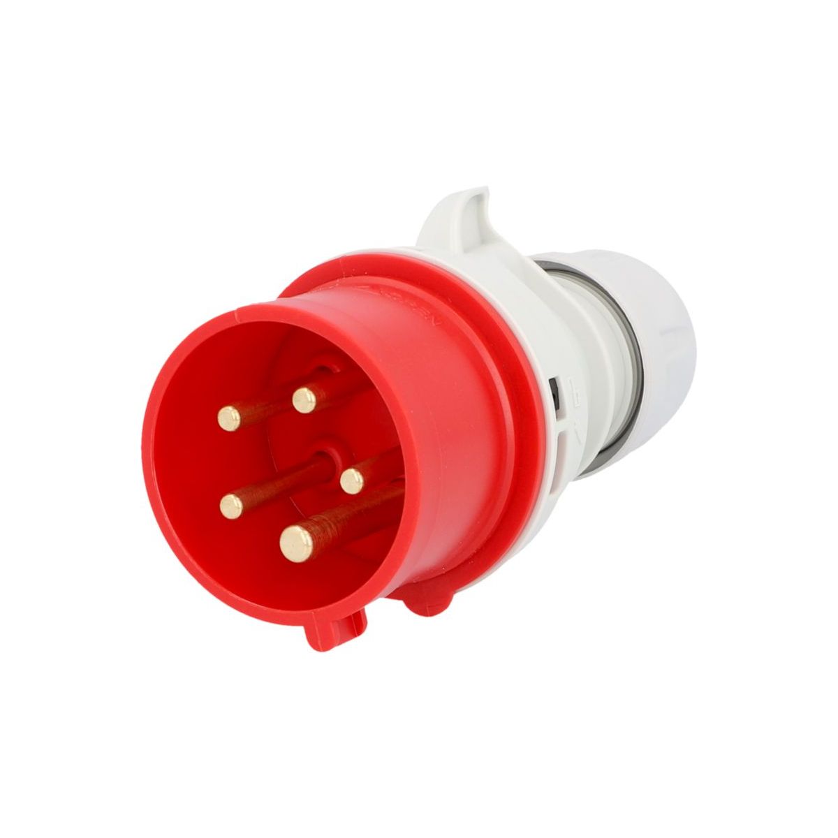 Cee-Kraftstecker 16 A mit Kabelknickschutz