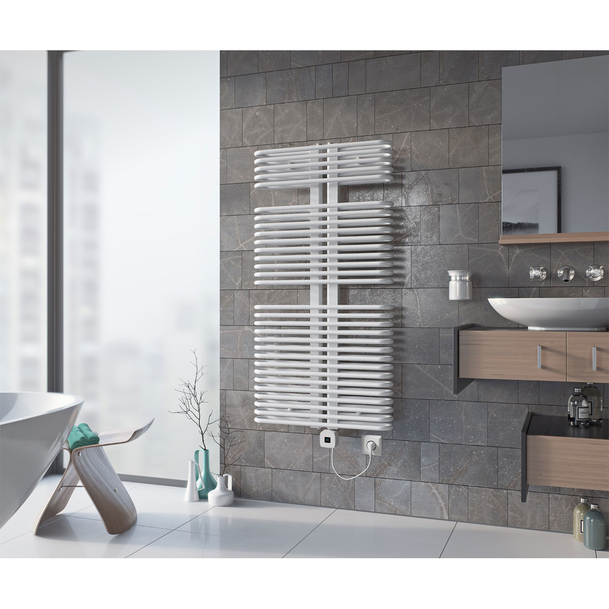 Ximax  Elektrischer Handtuchwärmer K3 1176 x 600 mm 600 Watt Typ 7 Weiß