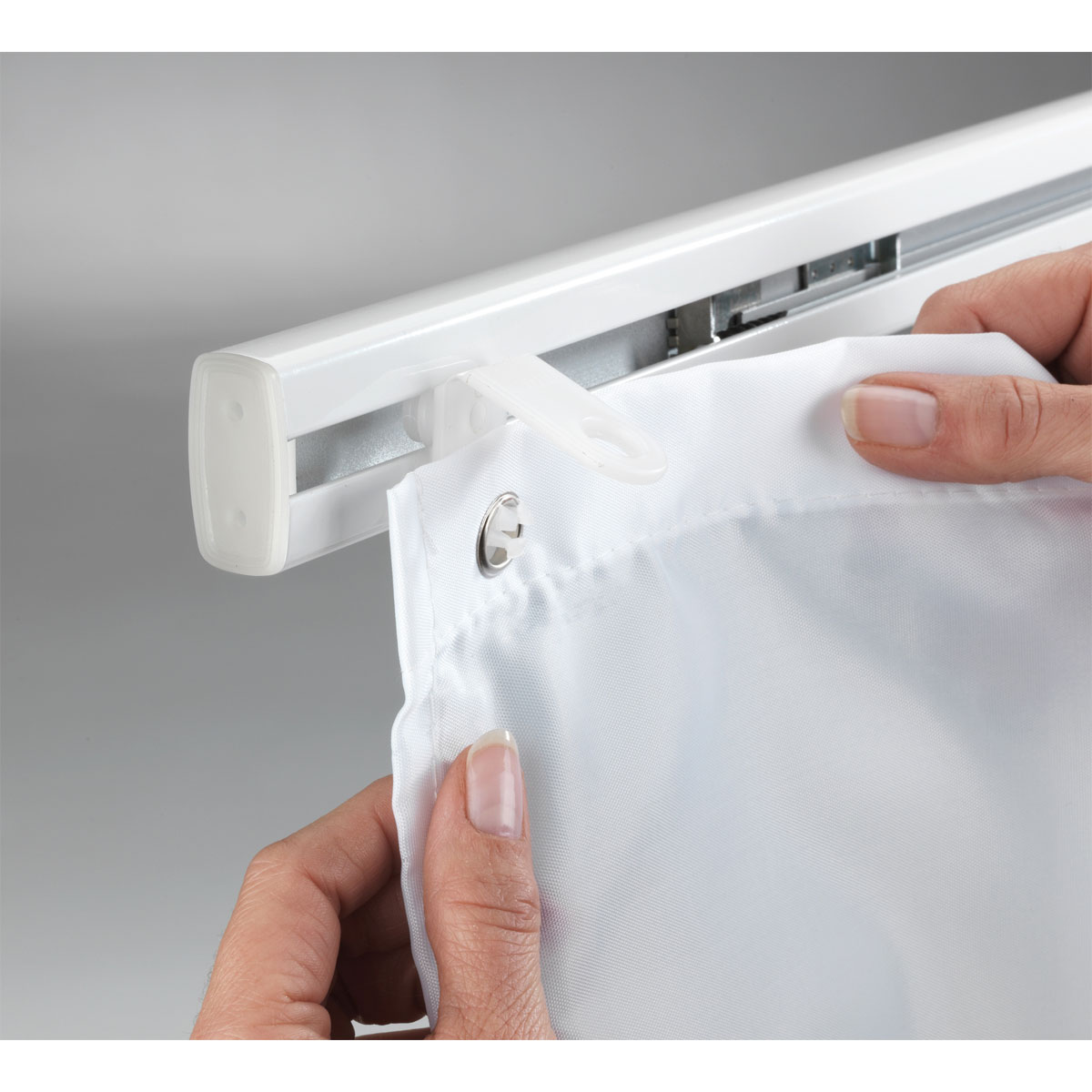 Wenko  Teleskop-Duschschiene Era Weiß 75-125 cm Duschvorhang-Schiene Bild 8