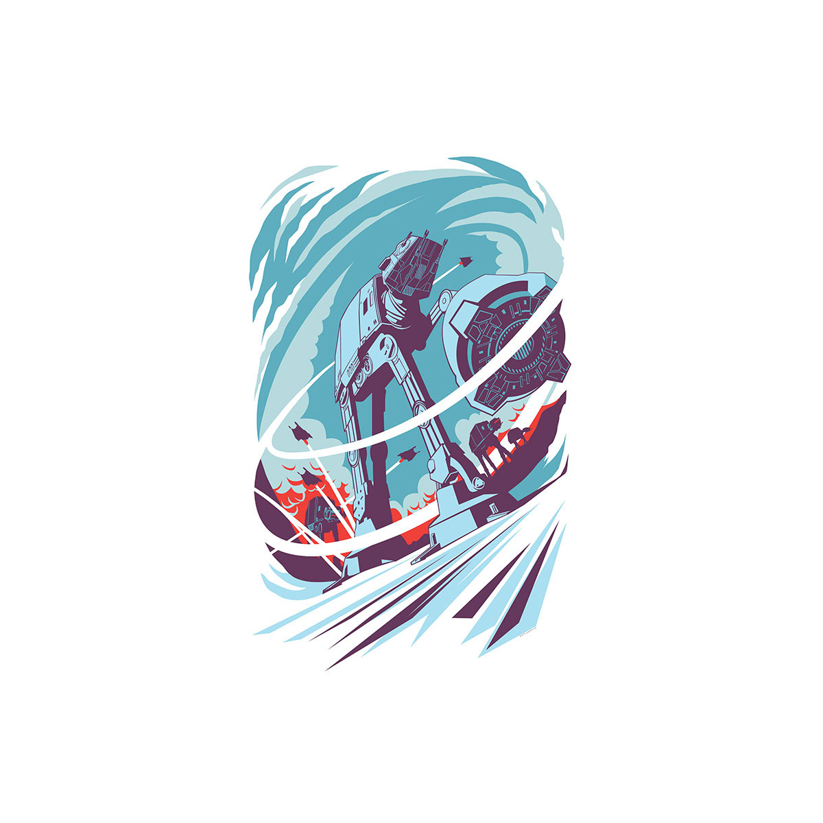 Komar  Wandbild Star Wars Classic Vector Hoth 40x50 cm Bild 2