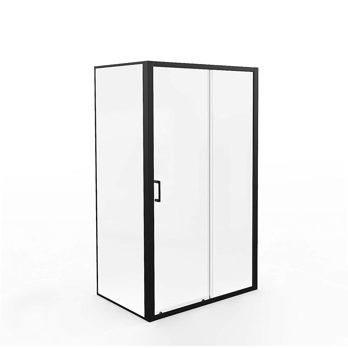 Aurlane Glasdusche Factory Front schwarz 120 x 80 x 200 cm Bild 1