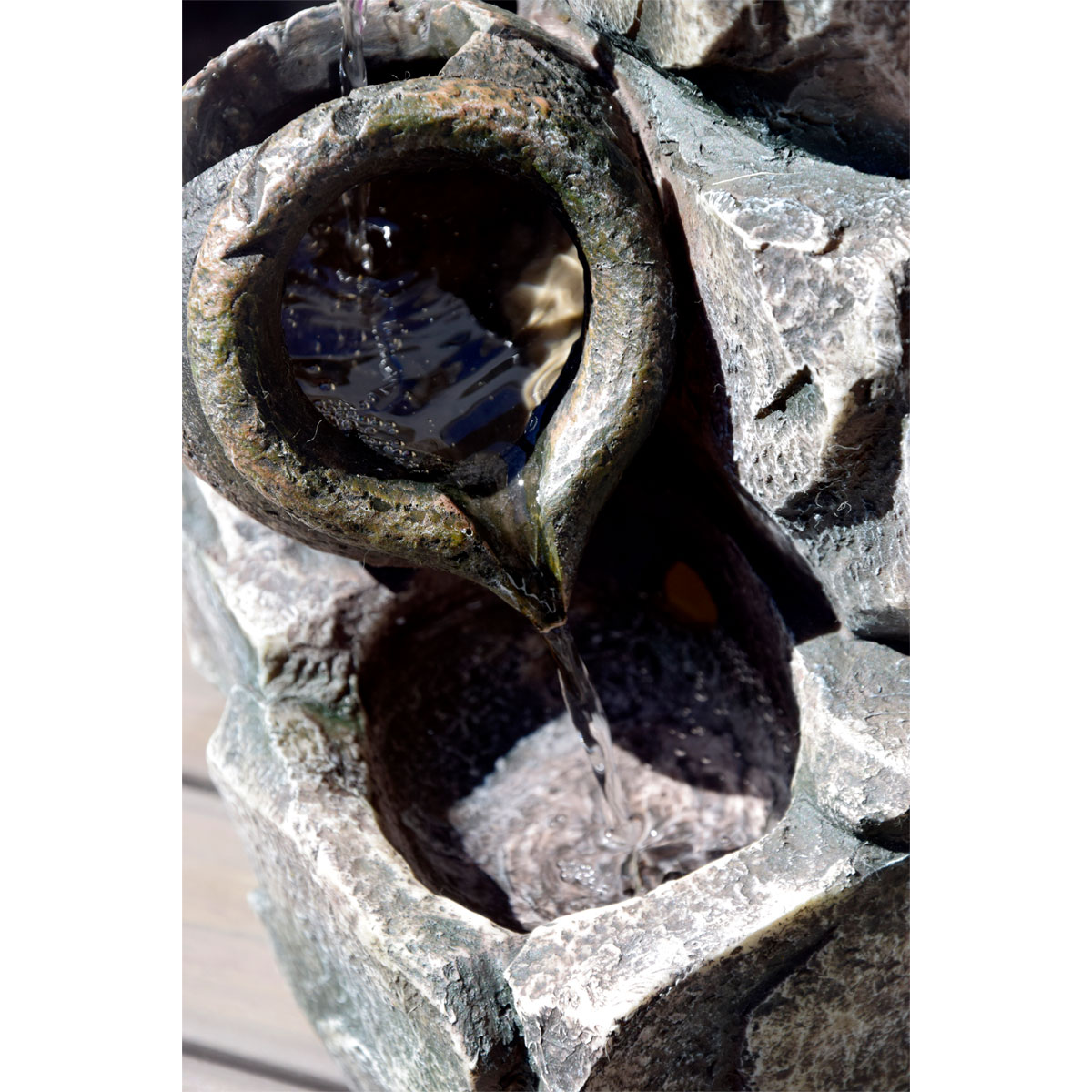 dobar Design-Zimmerbrunnen 16,2 x 27 x 17,2 cm grau Bild 7