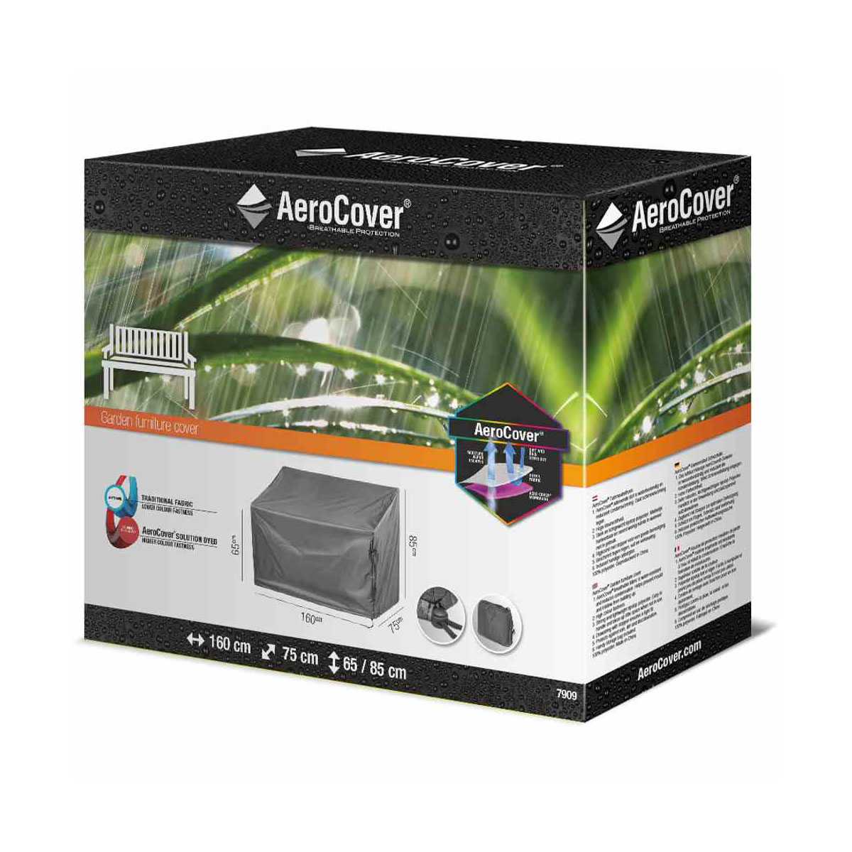 AeroCover Schutzhülle Lounge-Bänke 160 x 75 x 65/85 cm anthrazit Bild 1