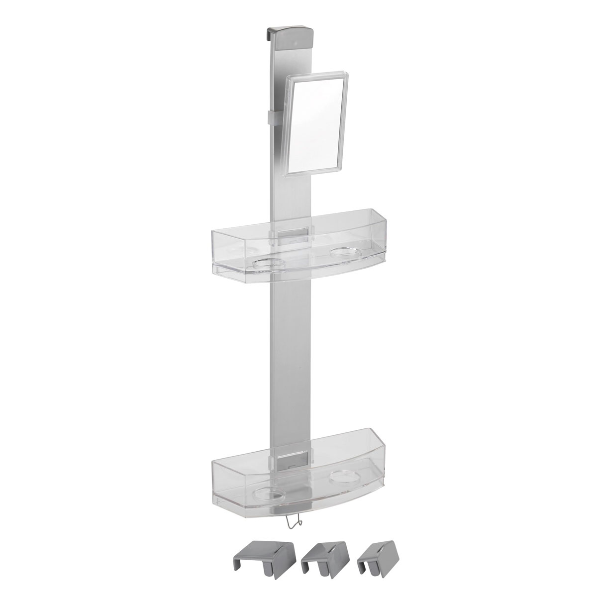 Wenko Duschcaddy Premium mit 2 Ablagen und Edelstahl-Haken