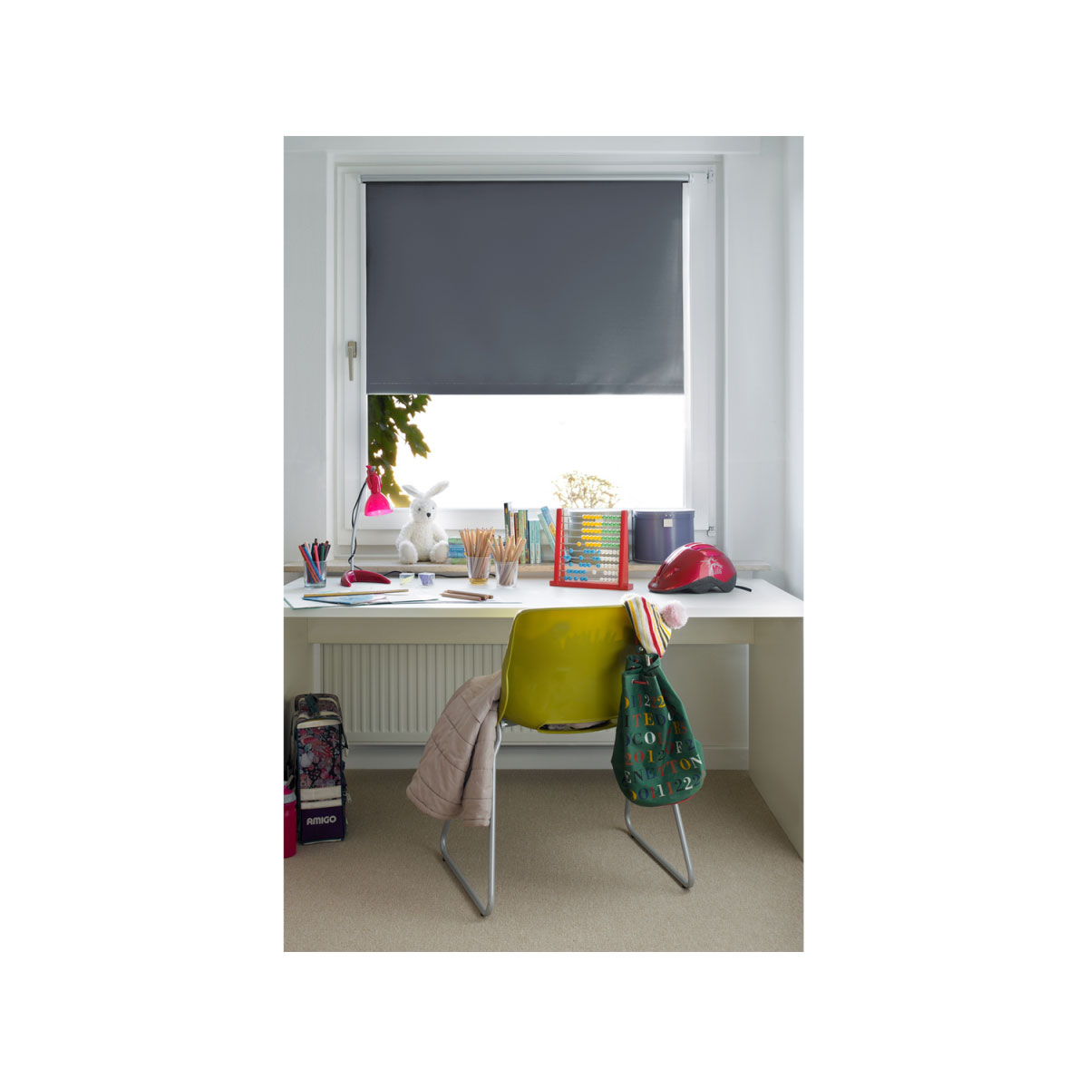 Gardinia Rollo Easyfix Uni Thermo energiesparend 120 x 150 cm schiefer Bild 3