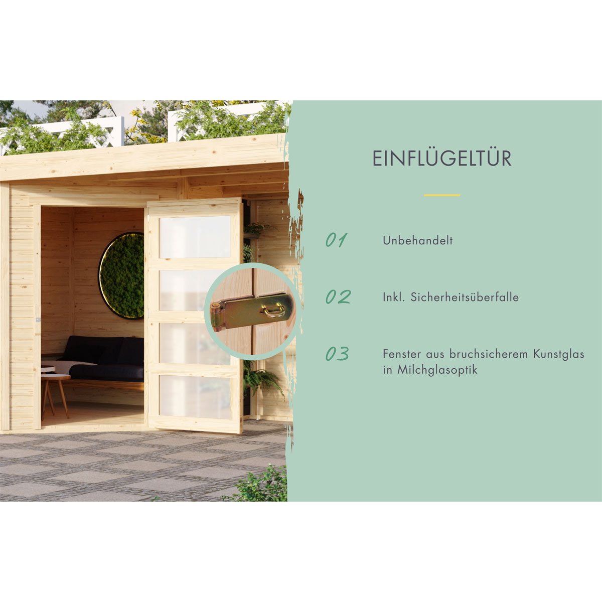 Karibu BBH Schwandorf 3 Set naturbelassen Bild 6