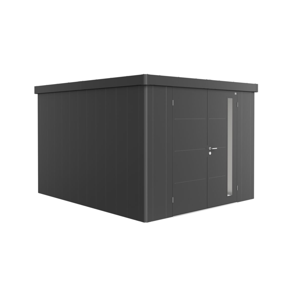 Biohort Gerätehaus Neo 4C Doppeltüre dunkelgrau-metallic