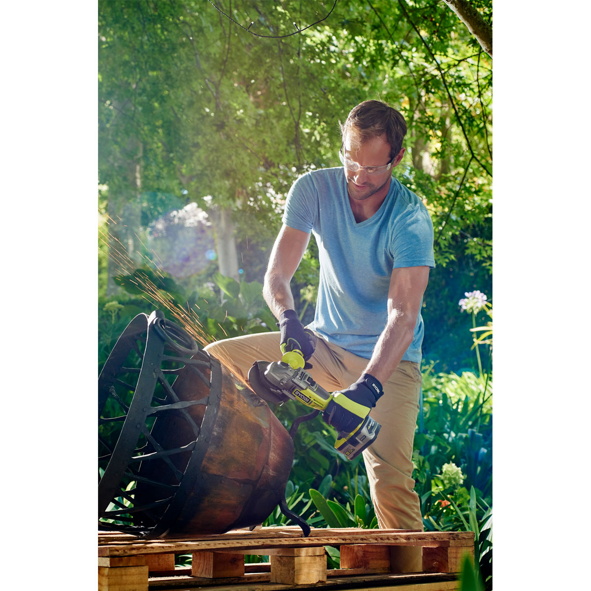 Ryobi  Akku-Winkelschleifer R18AG7-0 ohne Akku und Ladegerät Bild 2