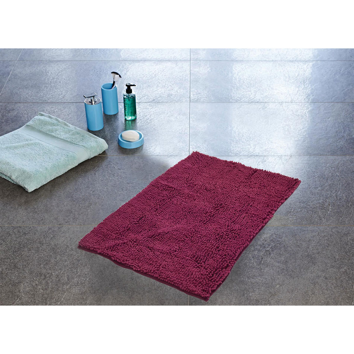 Ridder  Teppich Soft 55 x 85 cm beere Polyester-Microfaser Bild 2