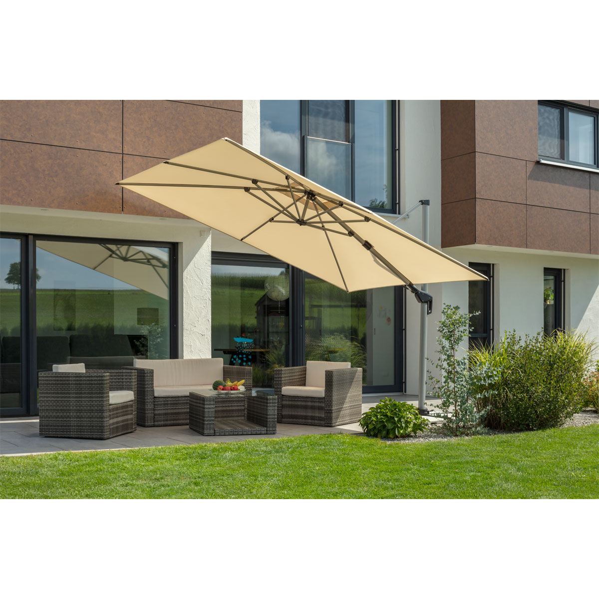 Schneider Schirme Ampelschirm Bermuda 260 x 350 cm natur Bild 12