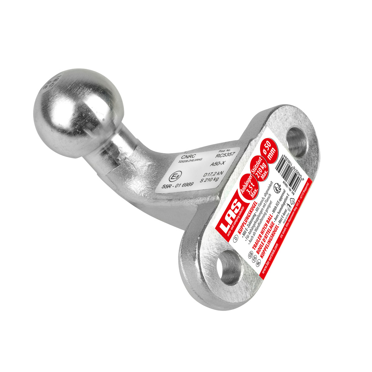 EUFAB 10639 Kupplungskugel mit Flansch abgewinkelt Bild 3