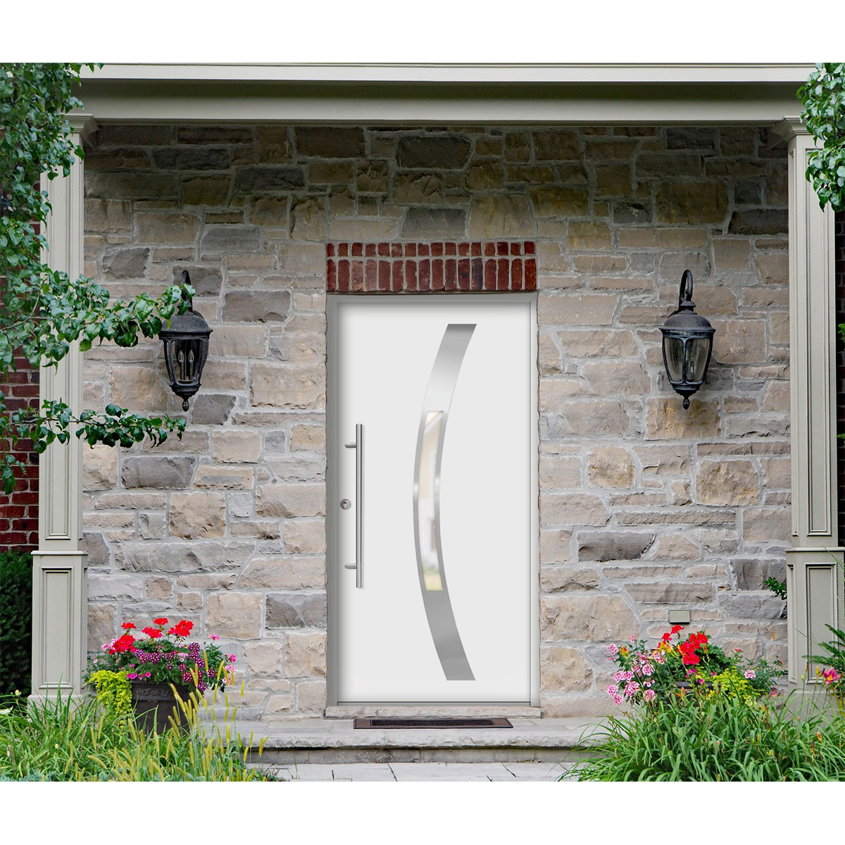 SplenDoor  Premium-Haustür Passivedoor Goeteborg RC2 energiesparend einbruchsicher weiss 100 x 210 cm links Bild 2