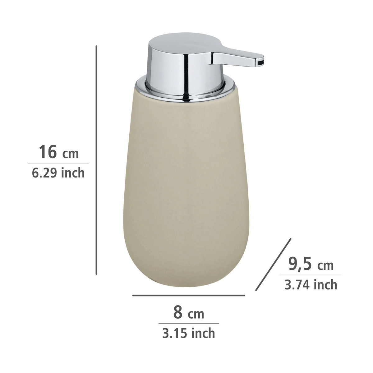 Wenko Seifenspender Badi beige 320 ml Bild 4