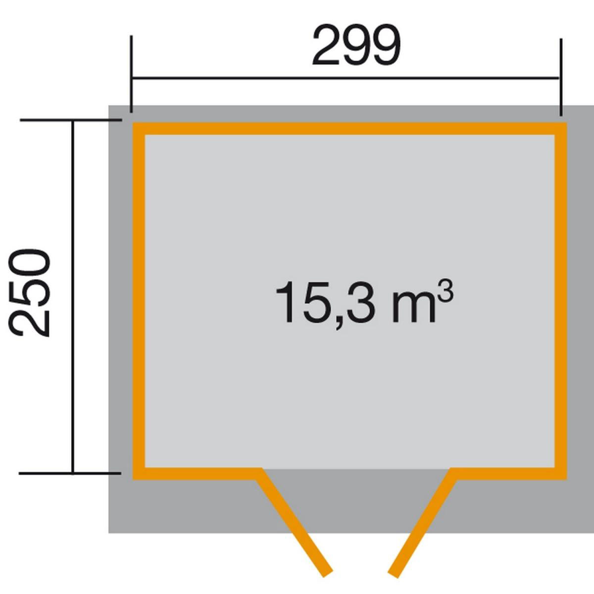Weka Gartenhaus 325 299 x 250 x 223 cm Bild 2