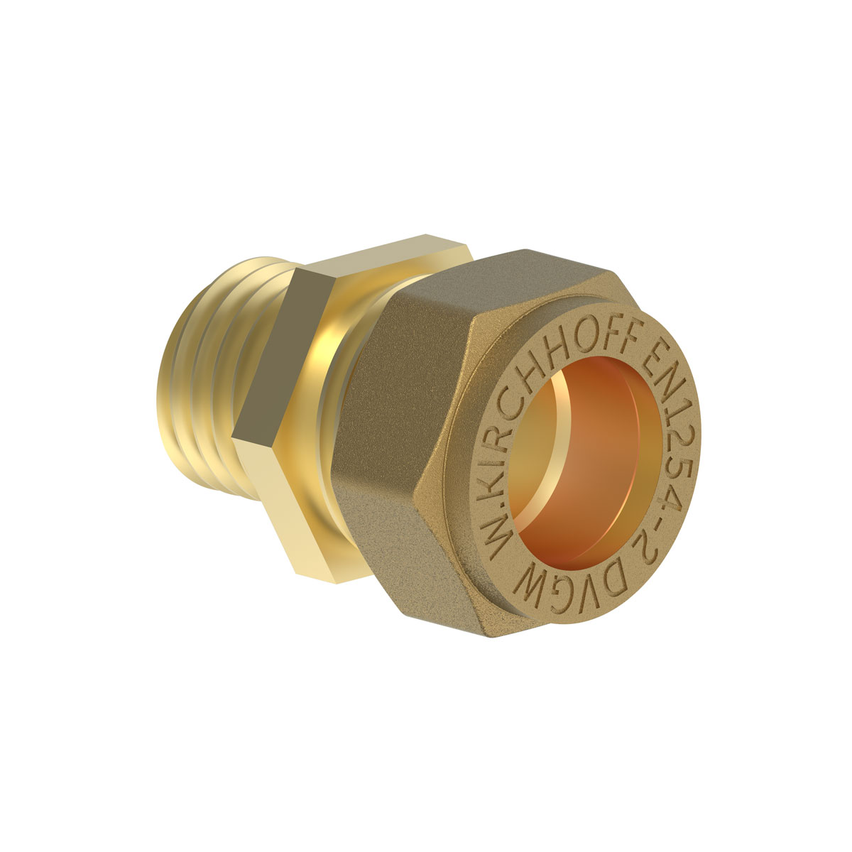 Kirchhoff Übergangsstück 18 mm x 1/2" Klemmfitting für CU-Rohr