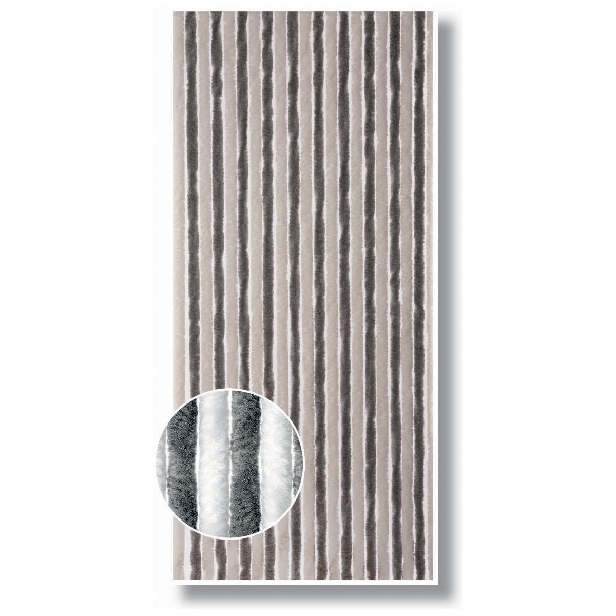 Deko-Vorhang Flauschi silber-weiß Bild 2