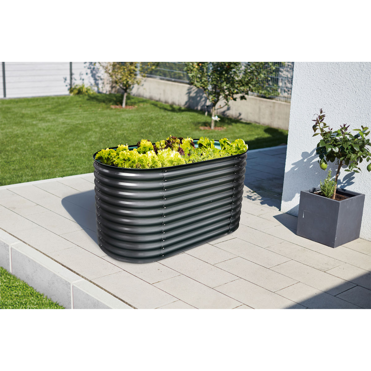 Wingart Metall-Hochbeet anthrazit 160 x 82 x 80 cm Bild 3