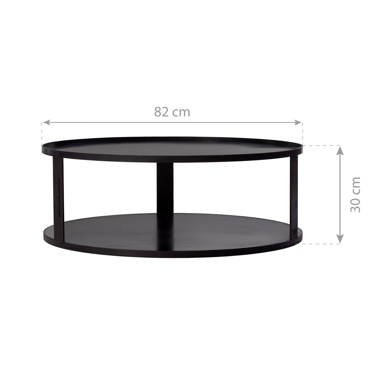 CookKing Feuerschalenbasis & Holzlager 82x30cm Schwarz Bild 3