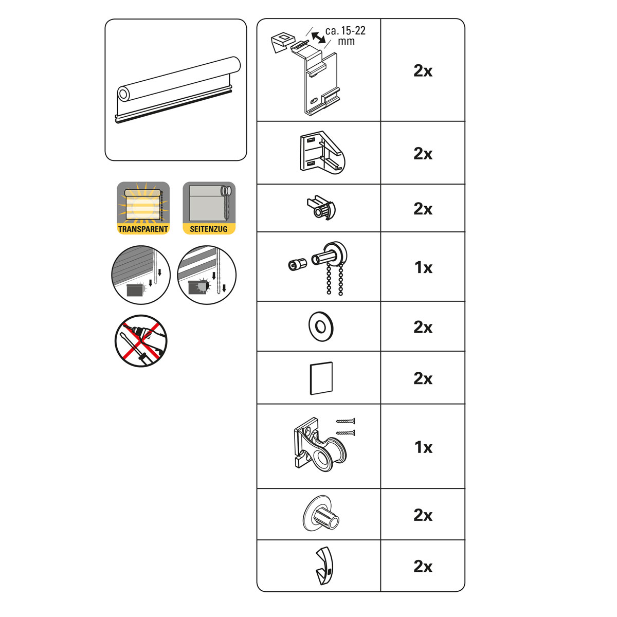Gardinia Doppelrollo grau 60 x 150 cm Bild 12