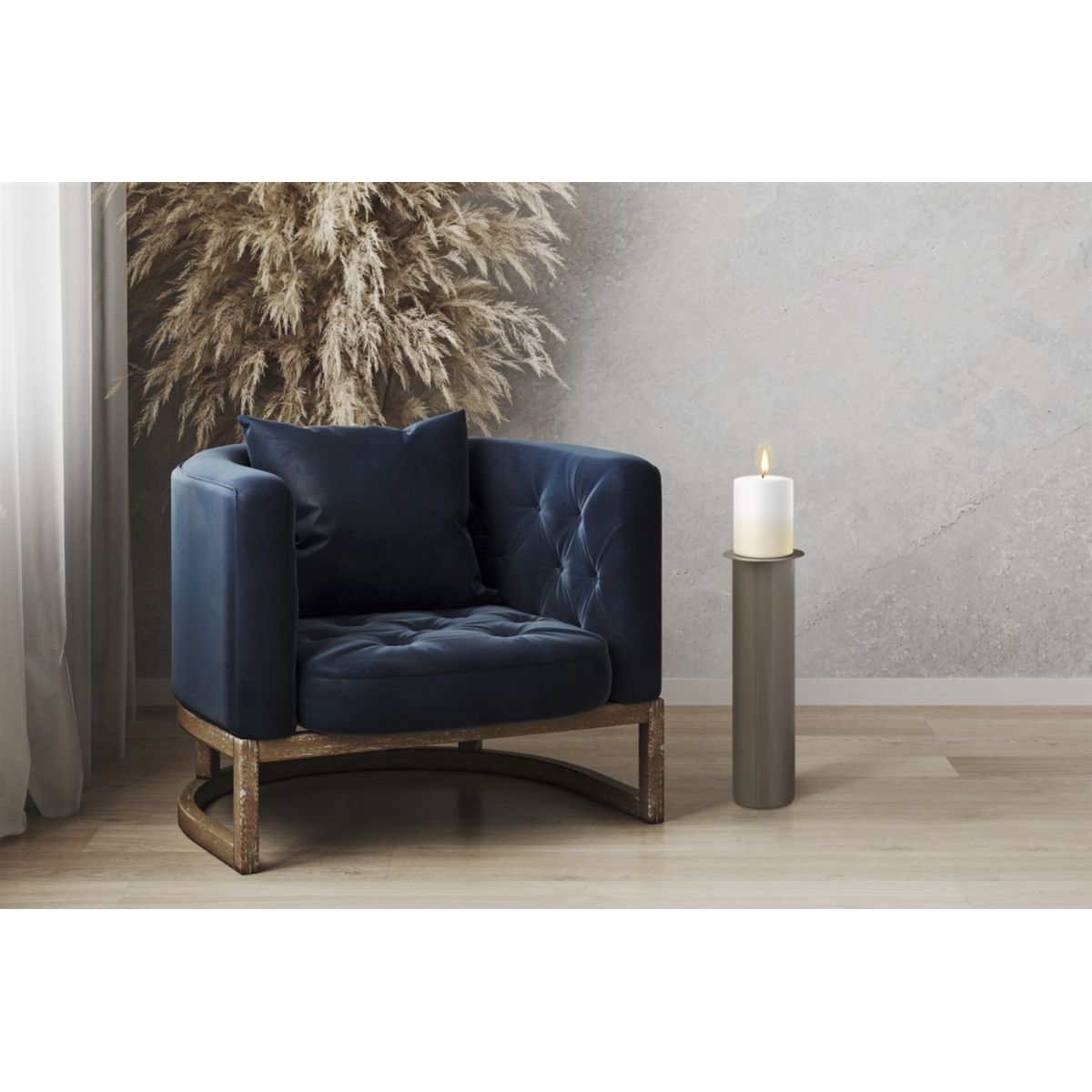 Bodenkerzenständer Art Deco 195 Braun gold Bild 3