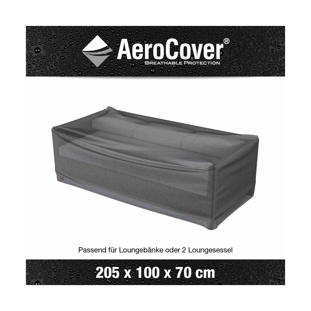 AeroCover Schutzhülle für Loungebänke 205 x 100 x 70 cm anthrazit Bild 3