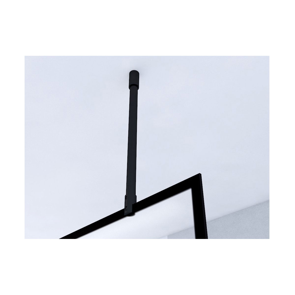 Aurlane Walk In Dusche Bricks schwarz 90 x 195 cm Bild 2