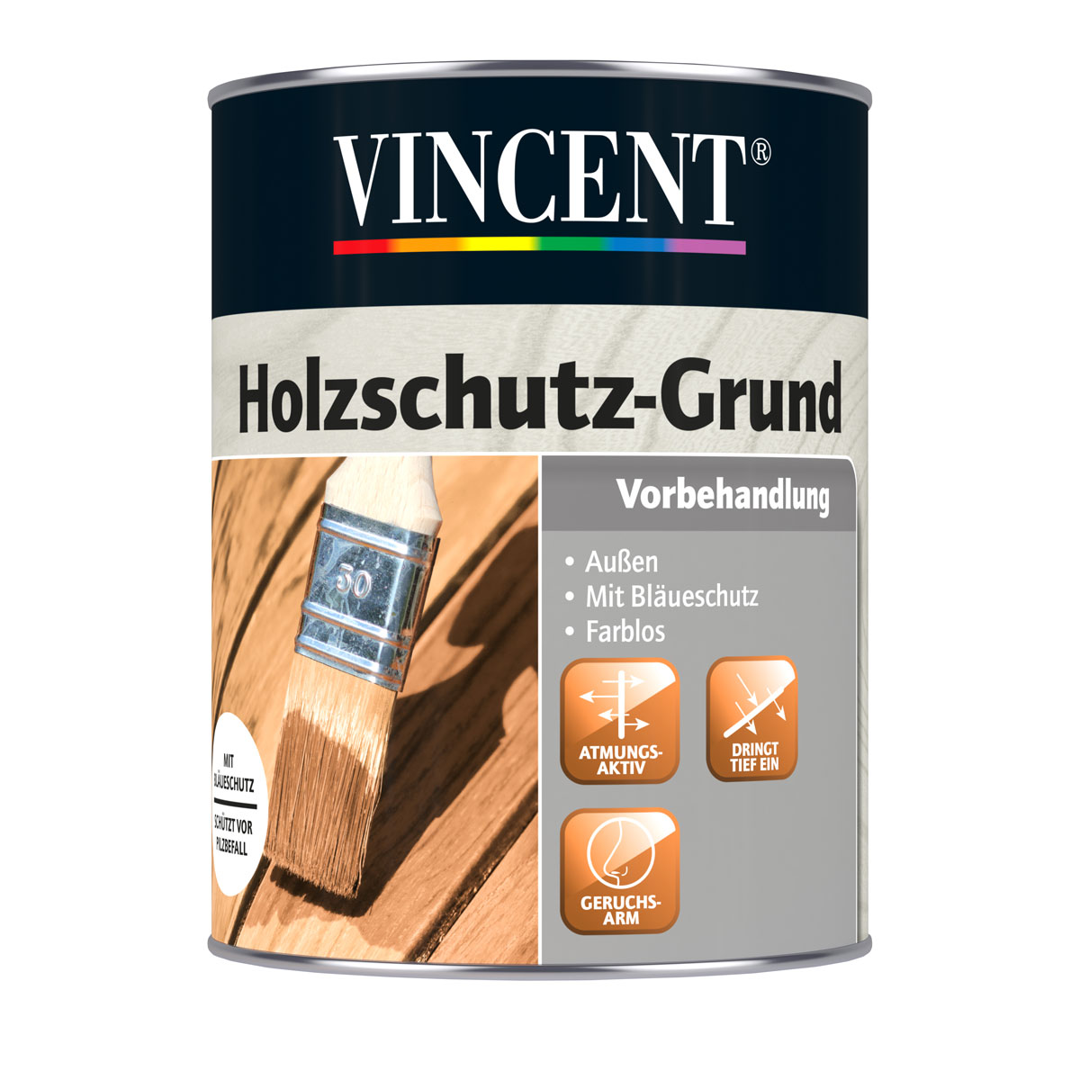 Vincent Holzschutz-Grund mit Bläueschutz 2,5 L