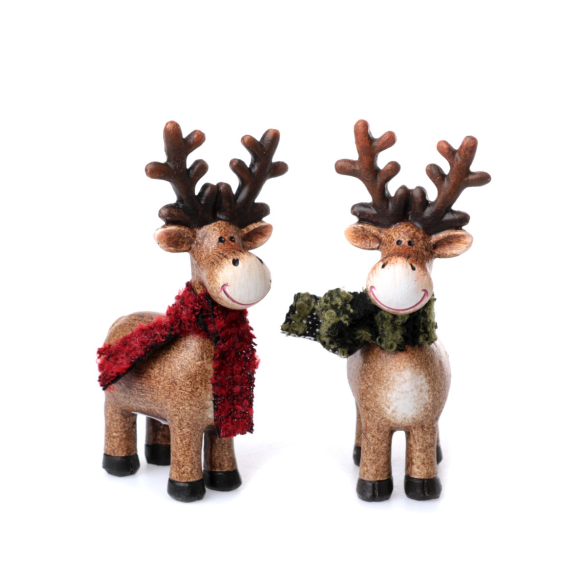 Elch mit Schal 11,6 cm rot grün