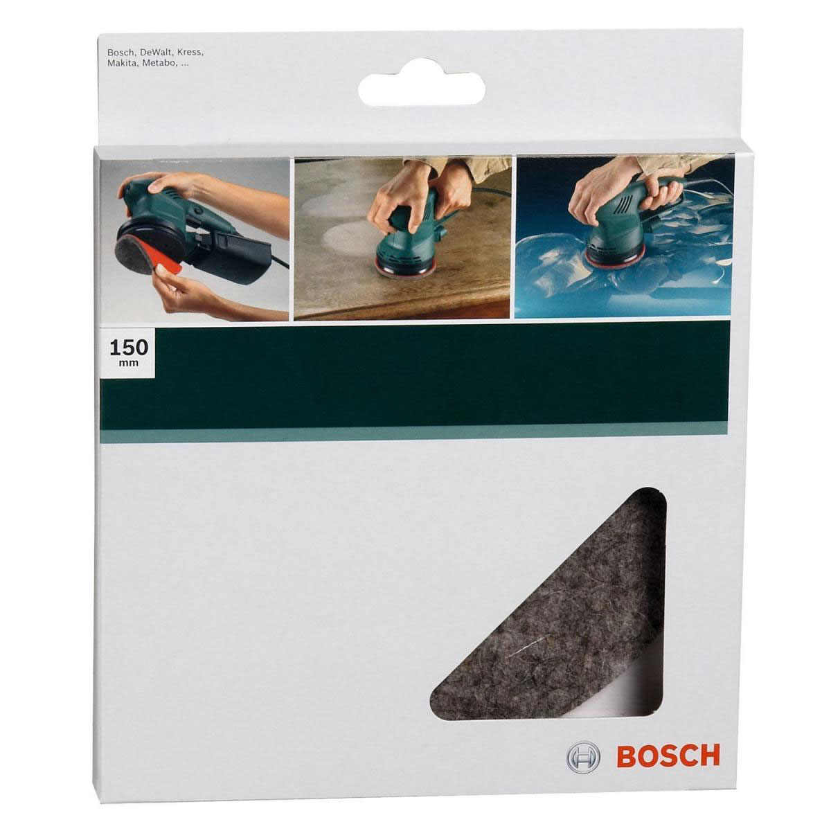 Bosch  DIY Polierfilz Durchmesser 125 mm Klettsystem mittel Bild 4