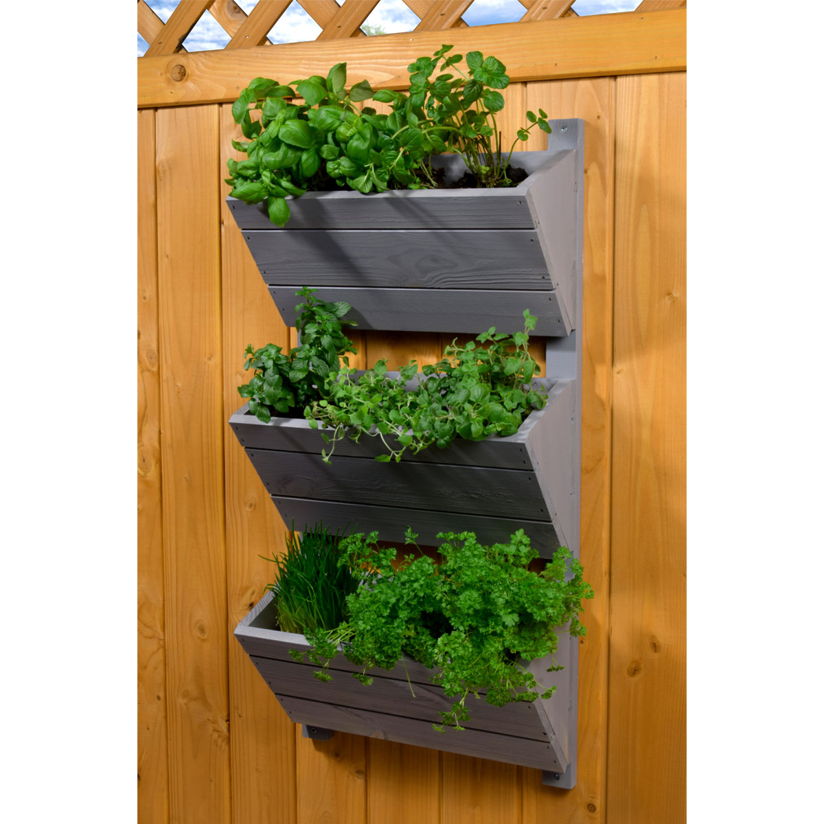 dobar Wandbeet 3-stufig 38 x 79 x 17,5 cm grau Bild 5