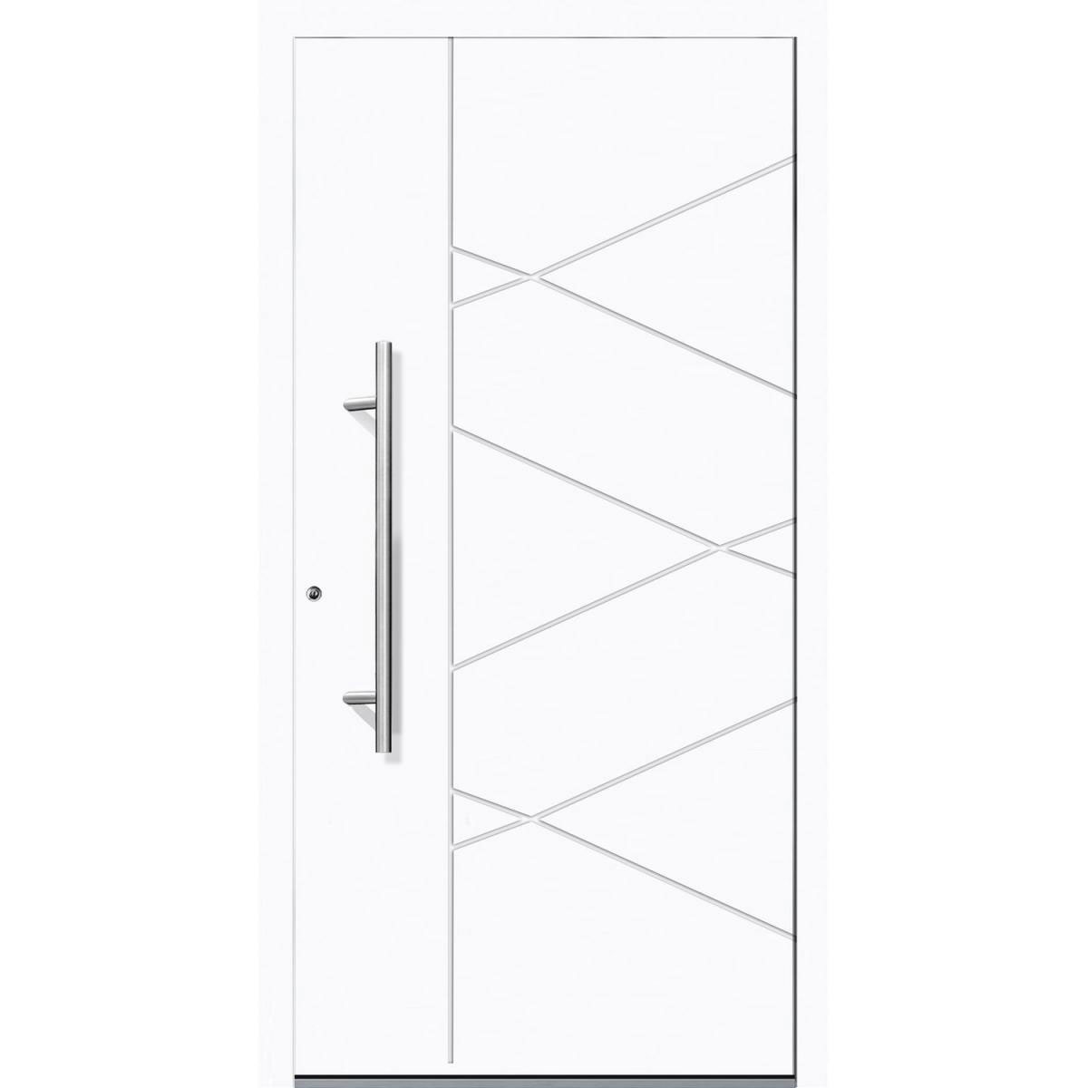 Aluminium Sicherheits-Haustür Foggia Exklusiv 75 mm weiß 110 x 210 cm Anschlag links inkl Griffset Bild 1