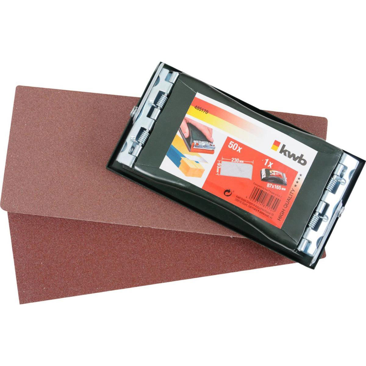 kwb  Handschleifer-Set Profi mit 50 Schleifstreifen 93 x 230 mm Bild 1