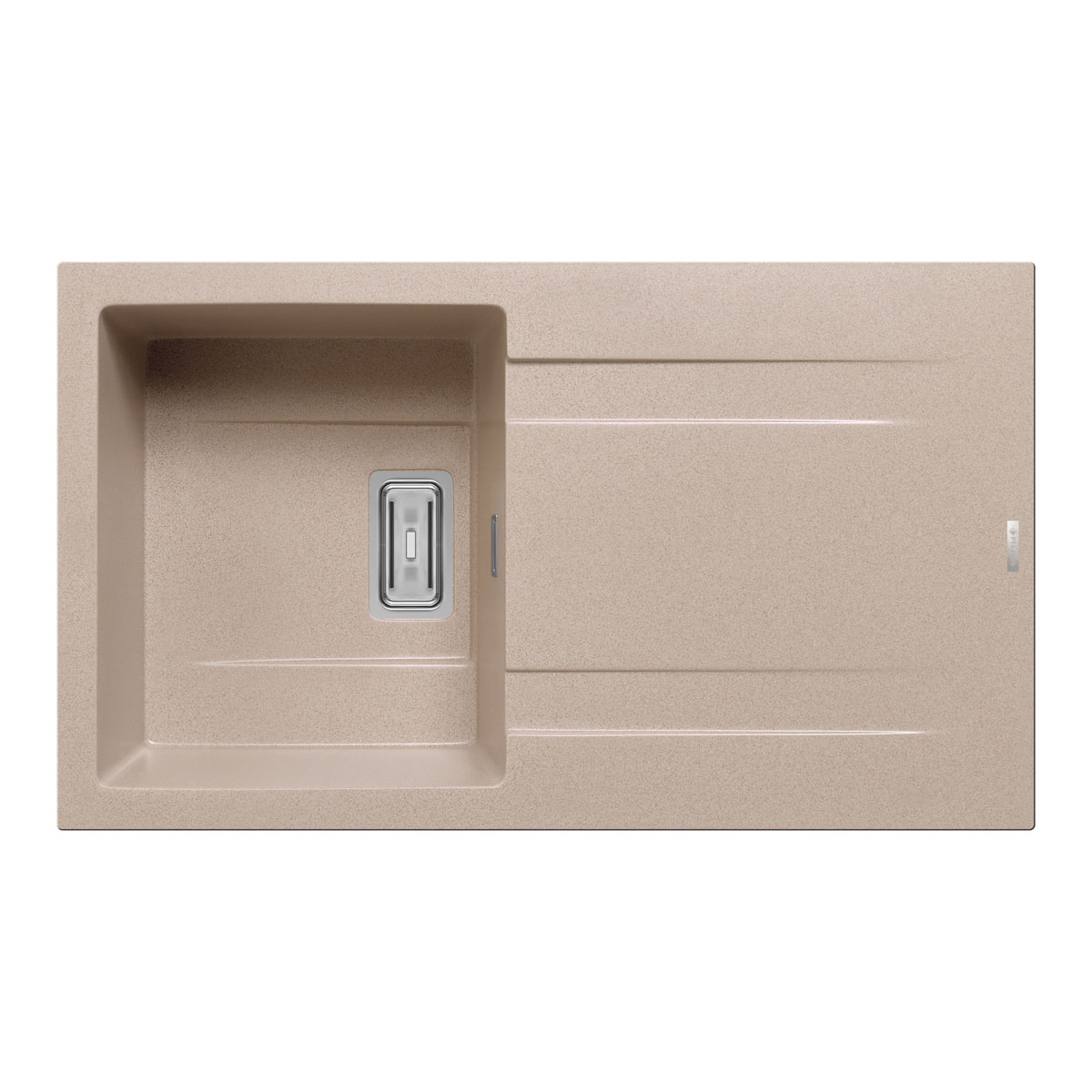 Pyramis  Einbauspuele Kartesio 86 x 50 cm 1B 1D Granit Beige Bild 1