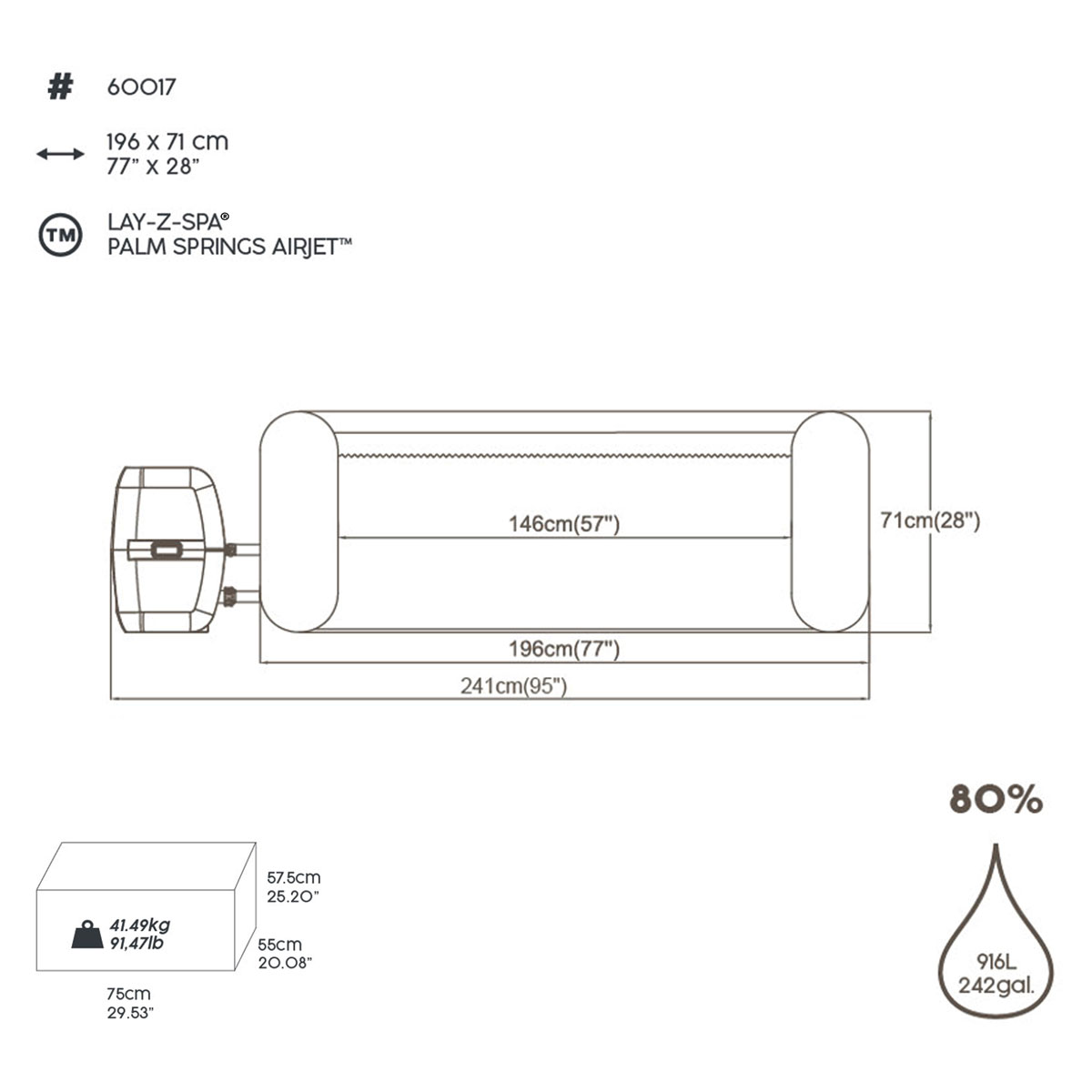 Bestway AirJet Palm Springs Durchmesser 196 x 71 cm Bild 9