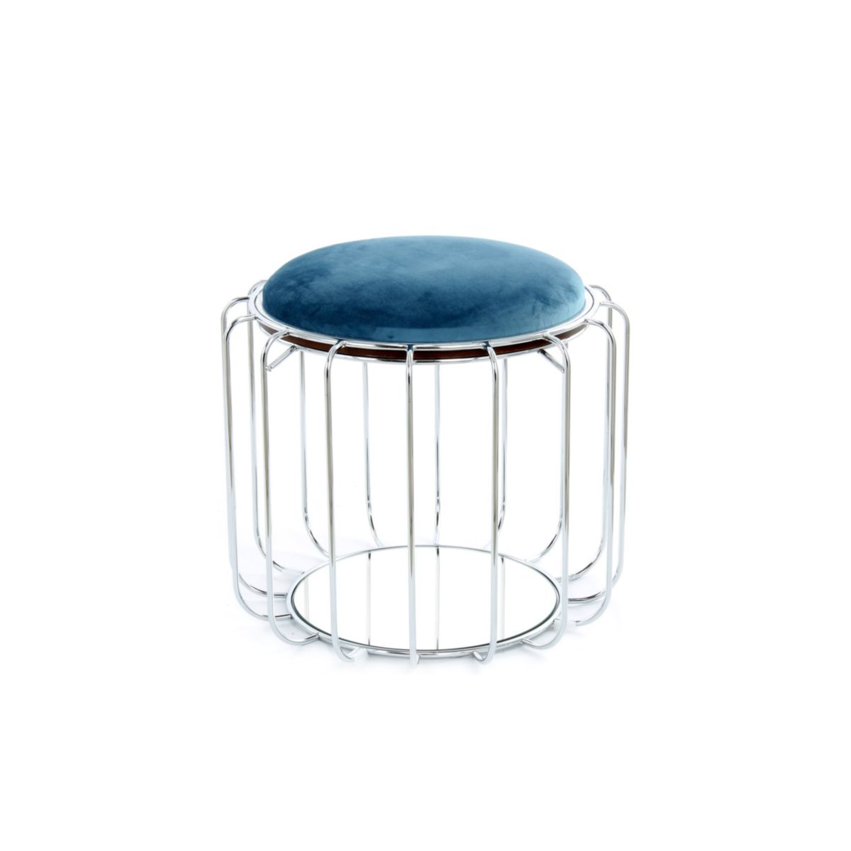 Beistelltisch Pouf Comfortable 110 petrol silber