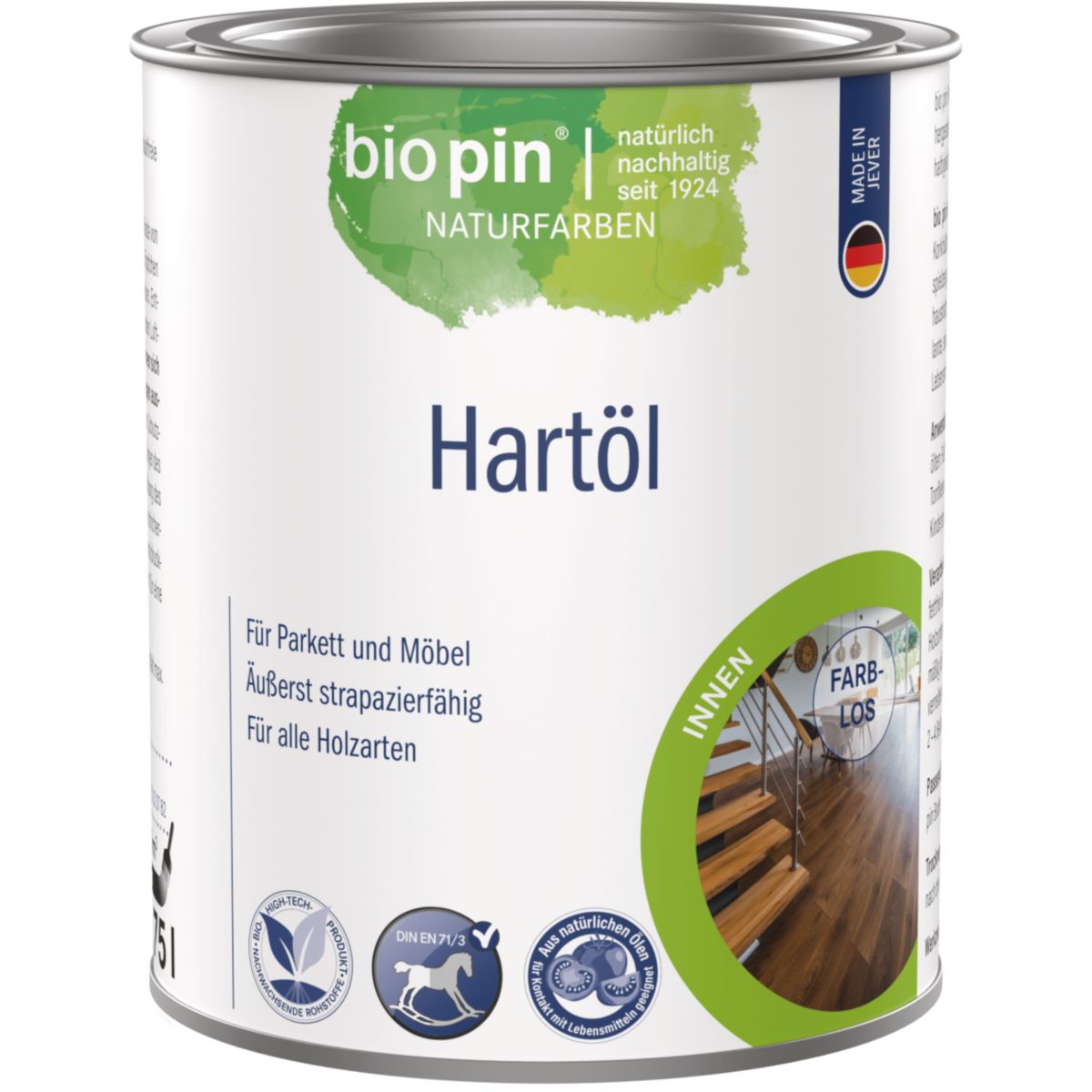 Biopin Hartöl Farblos 0,750 l