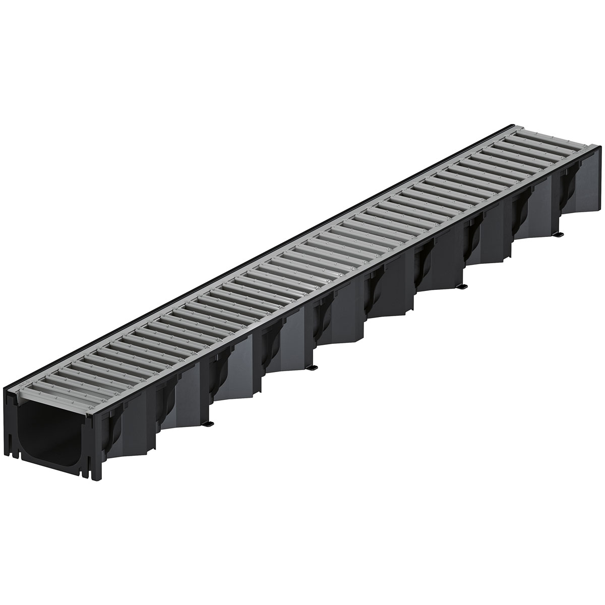 Entwässerungsrinne ACO Self Hexaline 2.0 schwarz 100 x 12,5 x 7,8 cm Bild 1