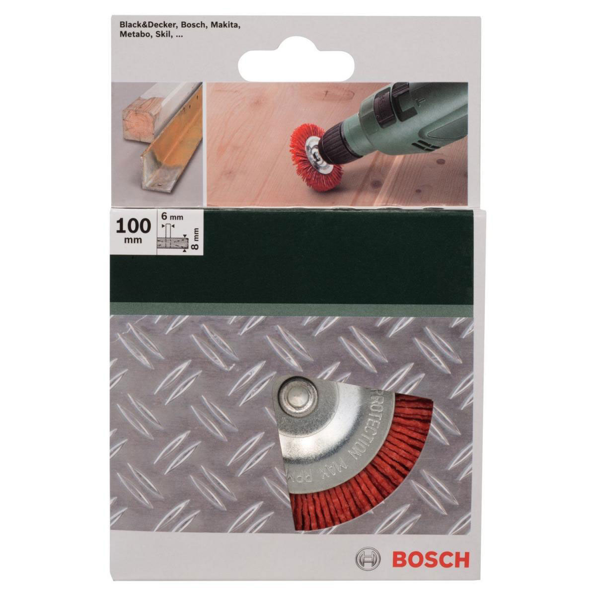 Bosch  DIY Scheibenbürste Nylondraht SiC beschichtet Durchmesser 100 mm 6 mm Bild 2