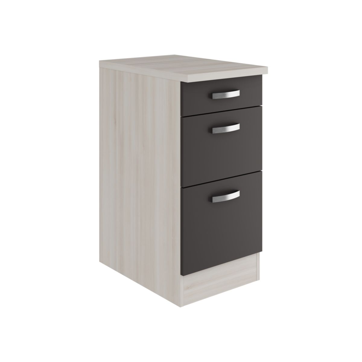 optifit Küchenunterschrank Faro 220 40 x 84,8 x 60 cm  Anthrazit/Akazie Nachbildung Bild 2