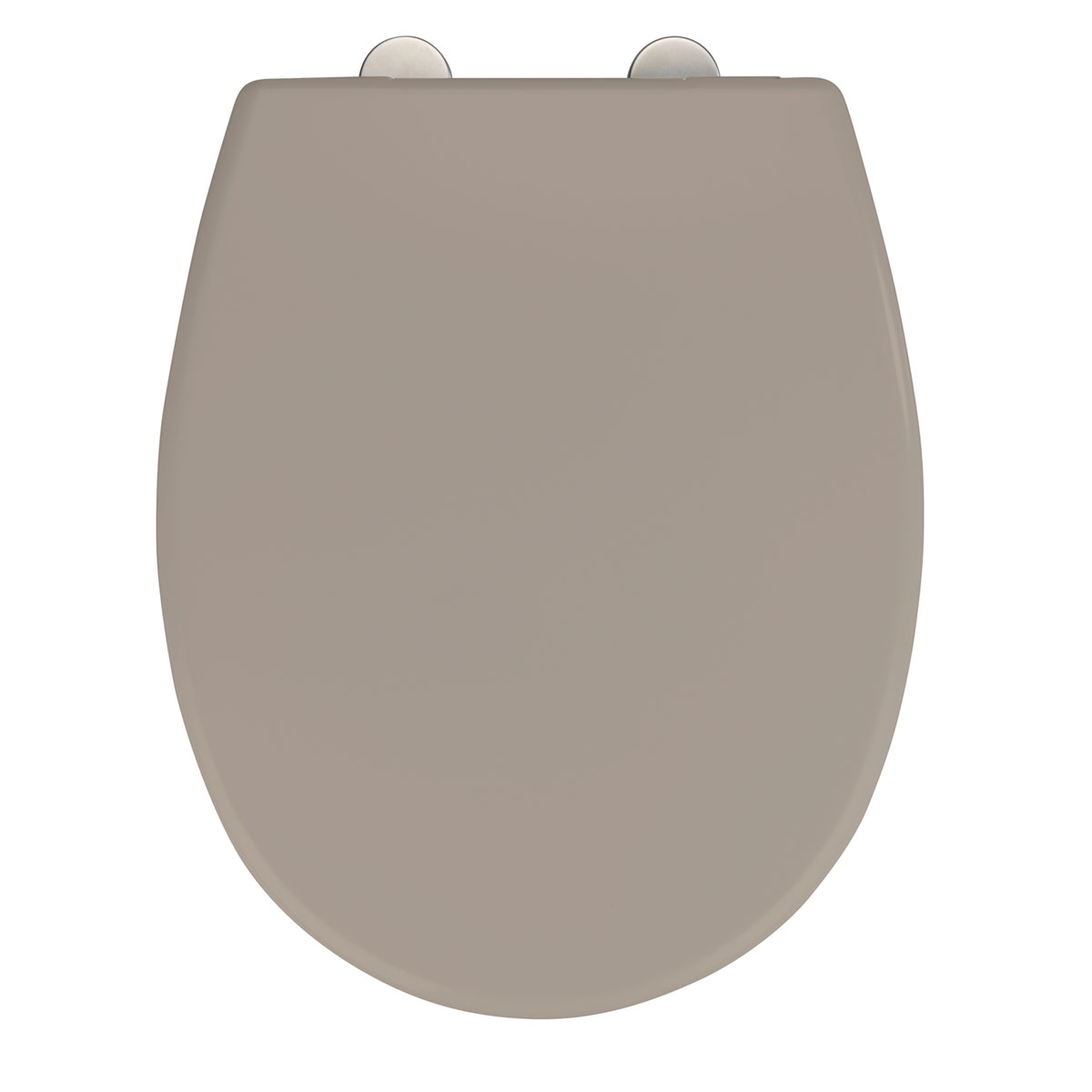 Wenko  WC-Sitz Vorno Neo Taupe Toilettensitz mit Absenkautomatik Schnellbefestigung aus antibakteriellem stabilem Duroplast Bild 1