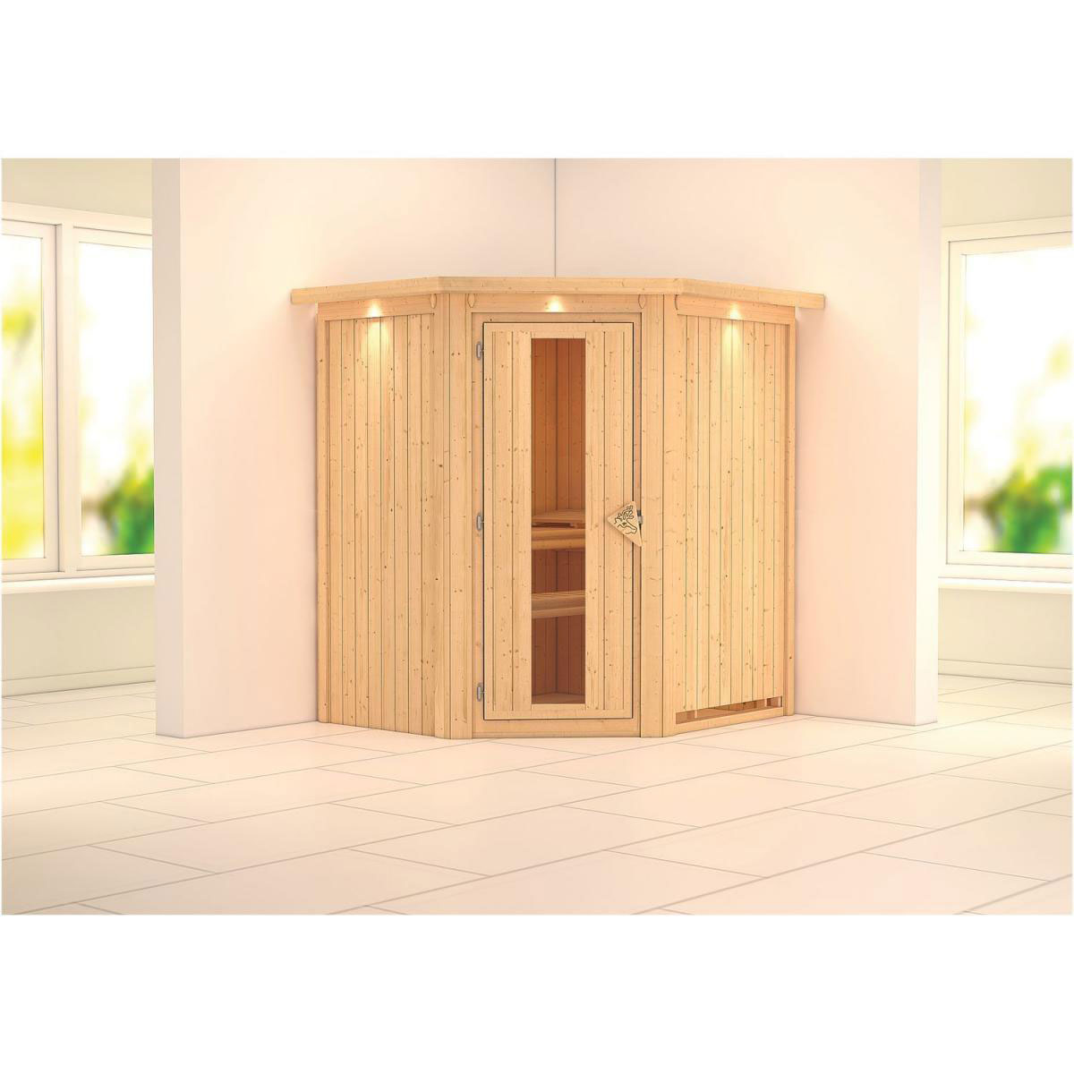 Karibu Taurin Eckeinstieg ohne Zubehör mit Kranz Energiespartür Bild 1