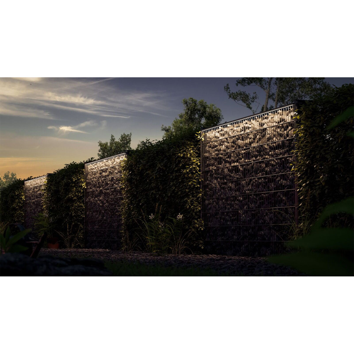 LyghtUp LED-Leuchtleiste fur Doppelstabmatten 246 cm anthrazit Bild 8