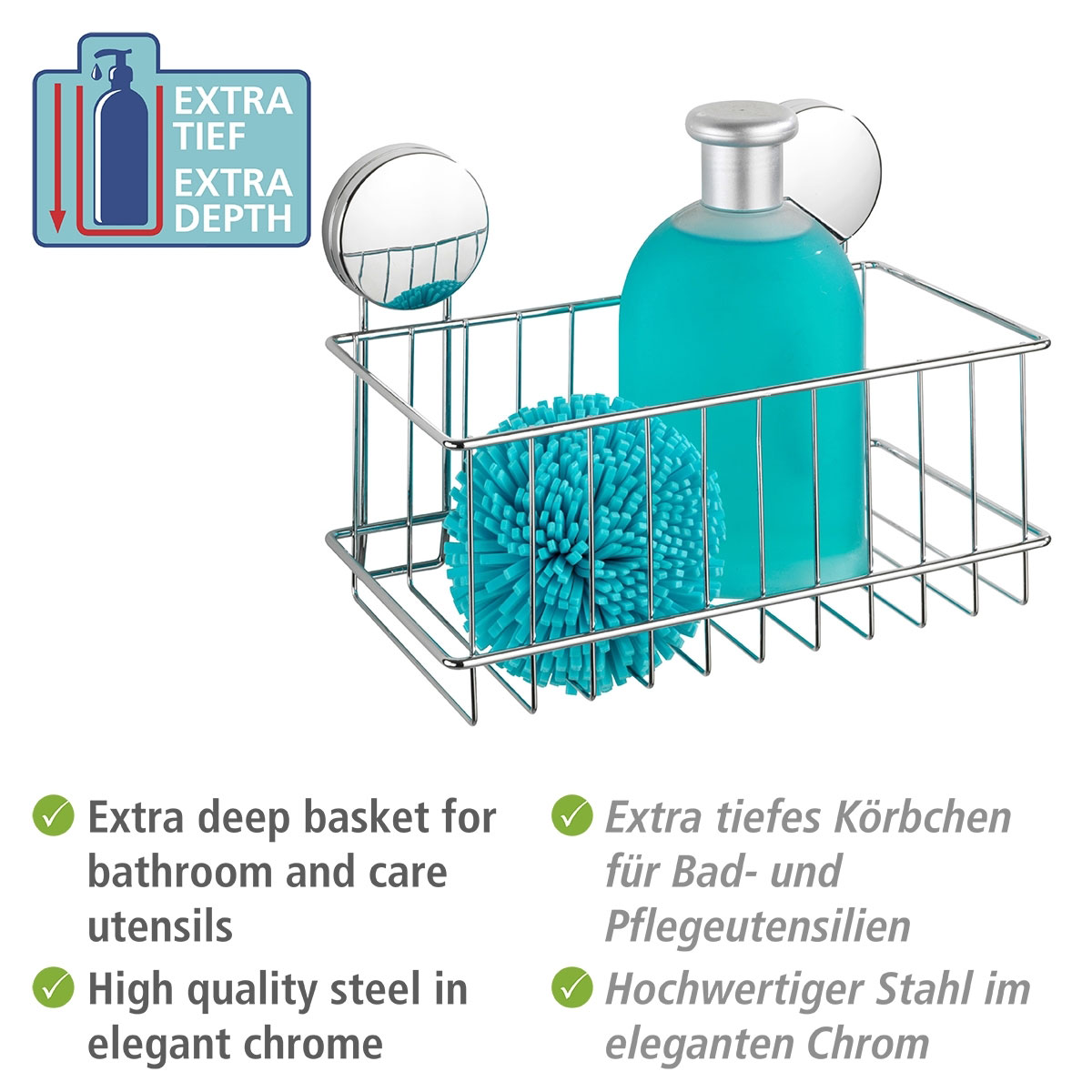 Wenko Wandablage Groß Osimo Befestigen ohne bohren Static-Loc Bild 3