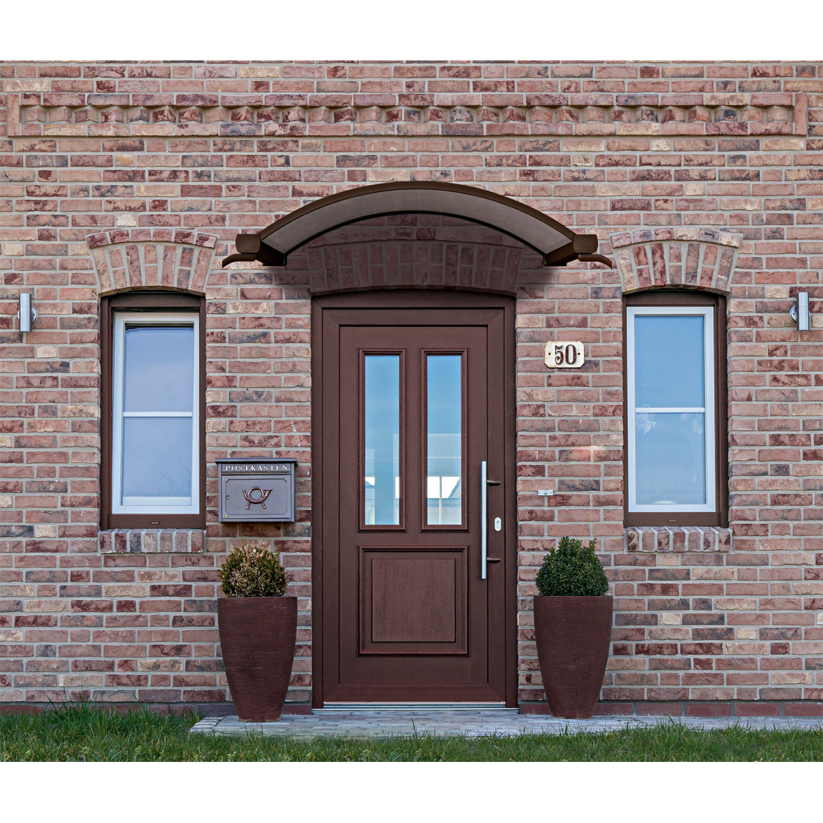 Durabil Rundbogenvordach Typ NO bronze braun 160 x 90 x 30 cm Bild 3