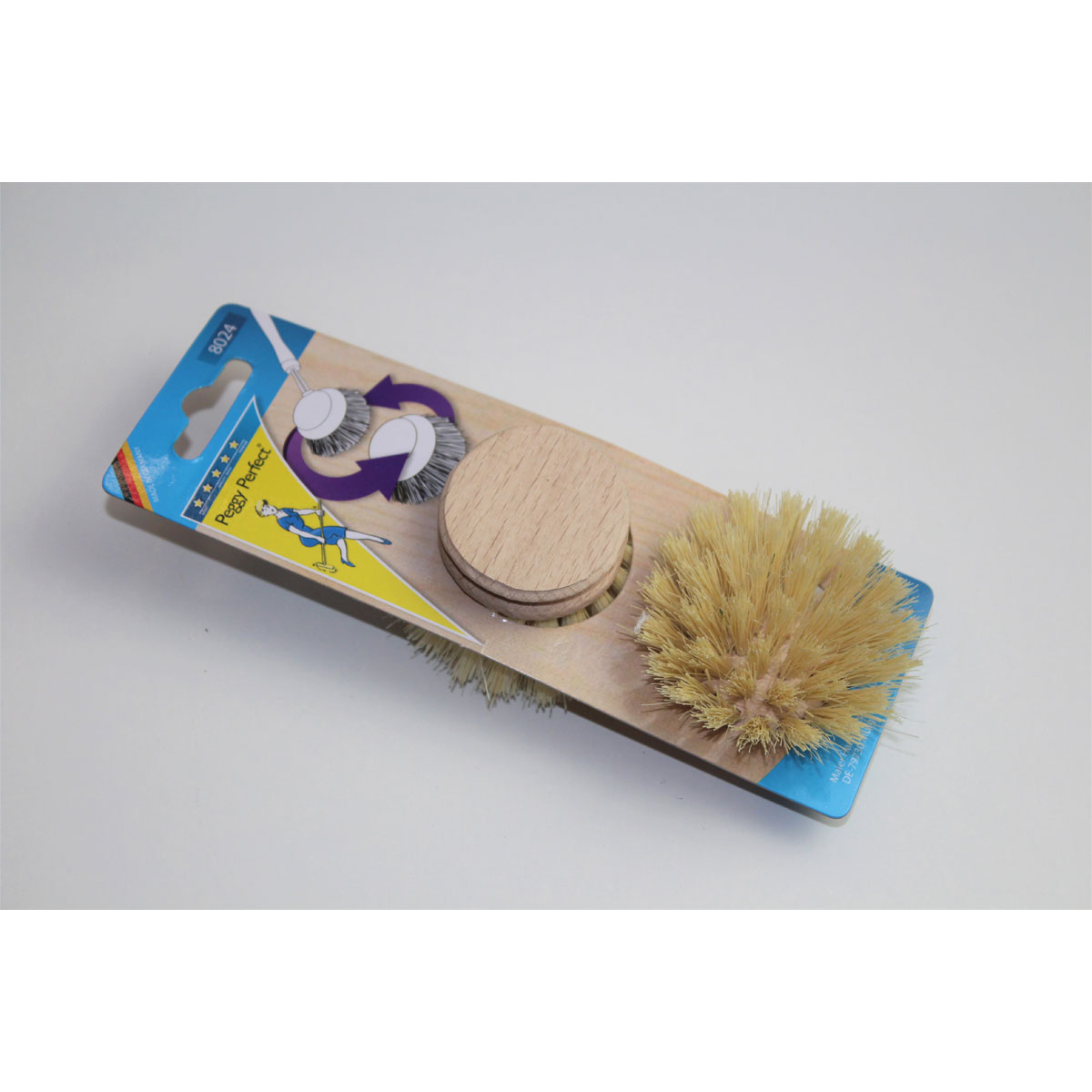 Peggy-Perfect Ersatzkopf für Holzspülbürste 2er Pack