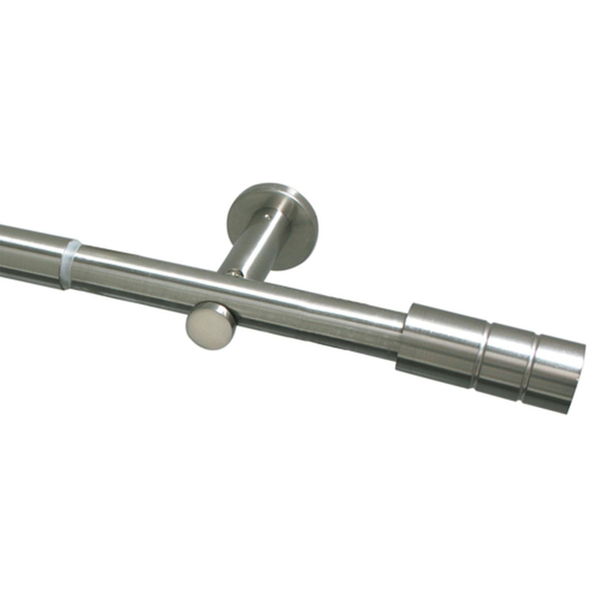 Gardinia Gardinenstange Zylinder Durchmesser 22/25 mm 100-190 cm Edelstahl-optik